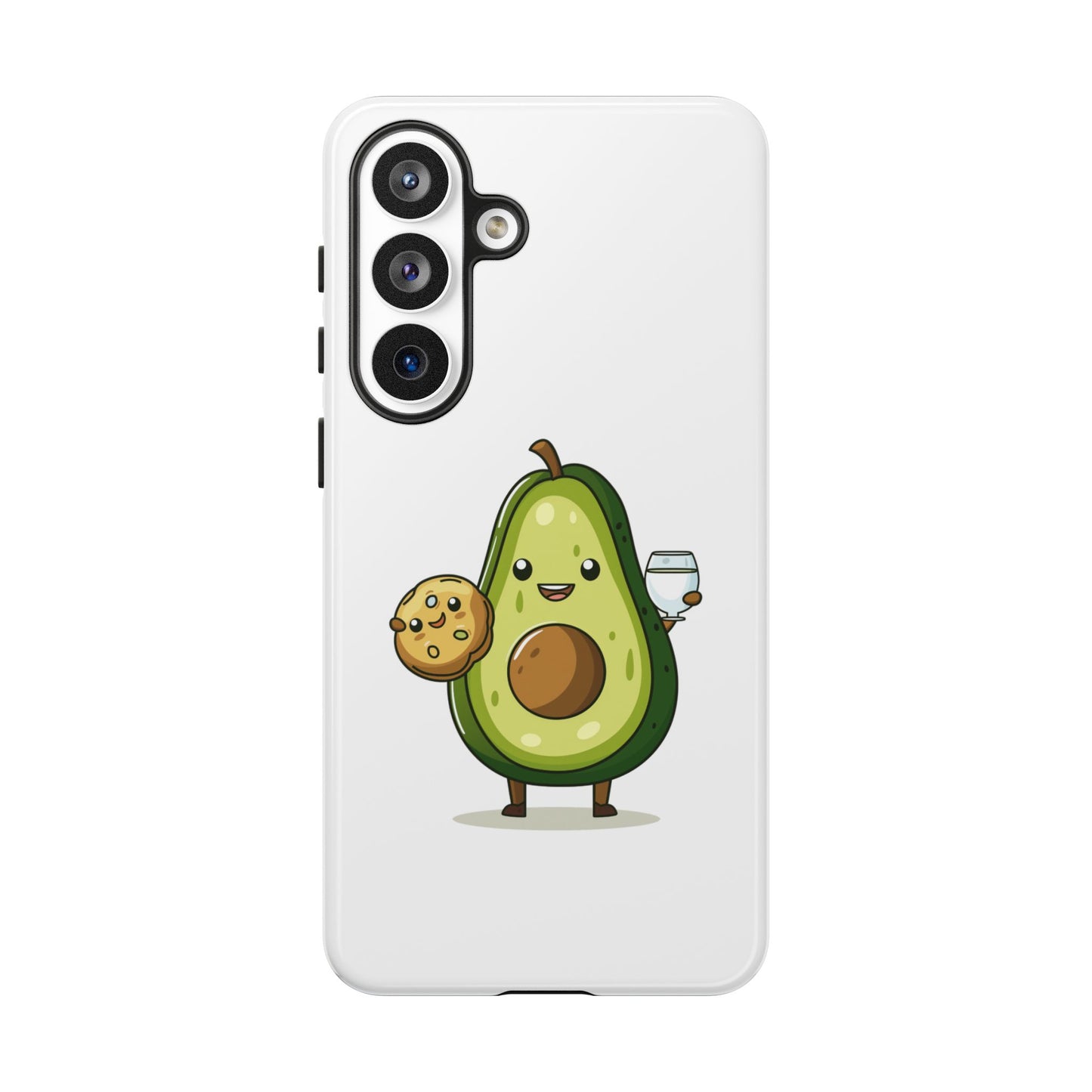 Tough Cases with Cute avocado cartoon character for iPhone, Samsung, and Google case