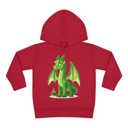 Toddler Pullover Fleece Hoodie - Cute Cartoon Dragon Design Hoodie