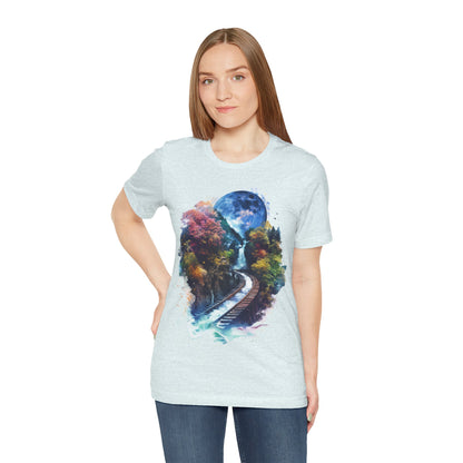 Classic and Unisex T-Shirt with 3D Watercolor design - Lightweight Fabric Tee