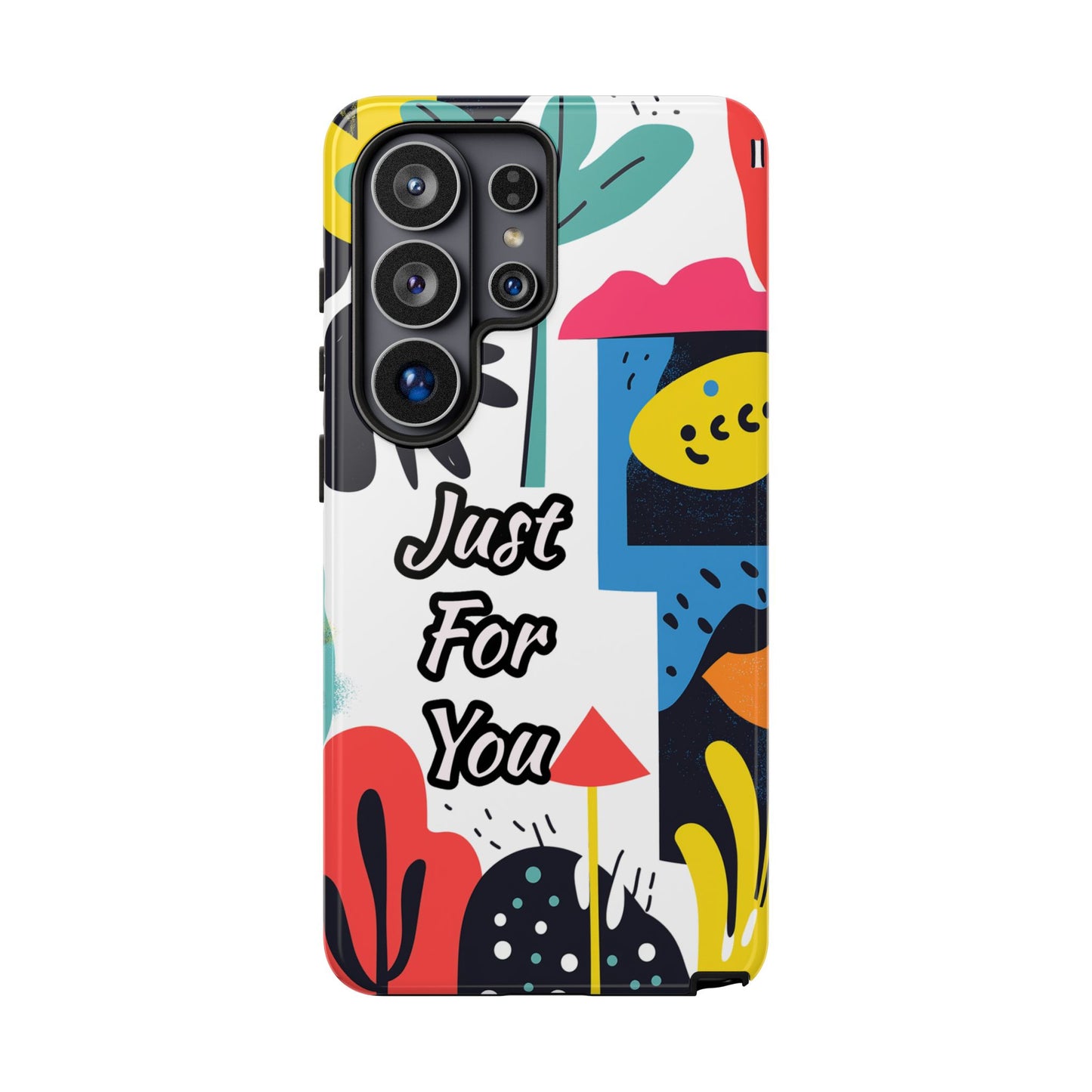 Colorful Phone Case with "Just For You" Design - Fun Gift, Unique Phone Accessory, Vibrant Design, Custom Gift Idea, Personal Touch