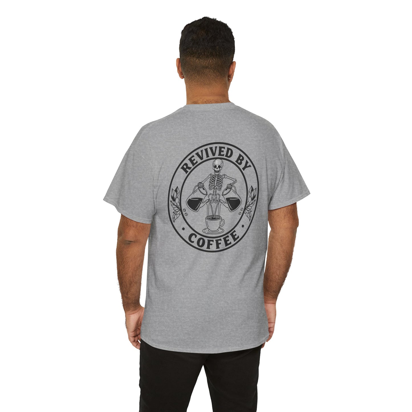 Revived by Coffee Unisex Heavy Cotton Tee - Perfect for Coffee Lovers