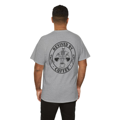 Revived by Coffee Unisex Heavy Cotton Tee - Perfect for Coffee Lovers