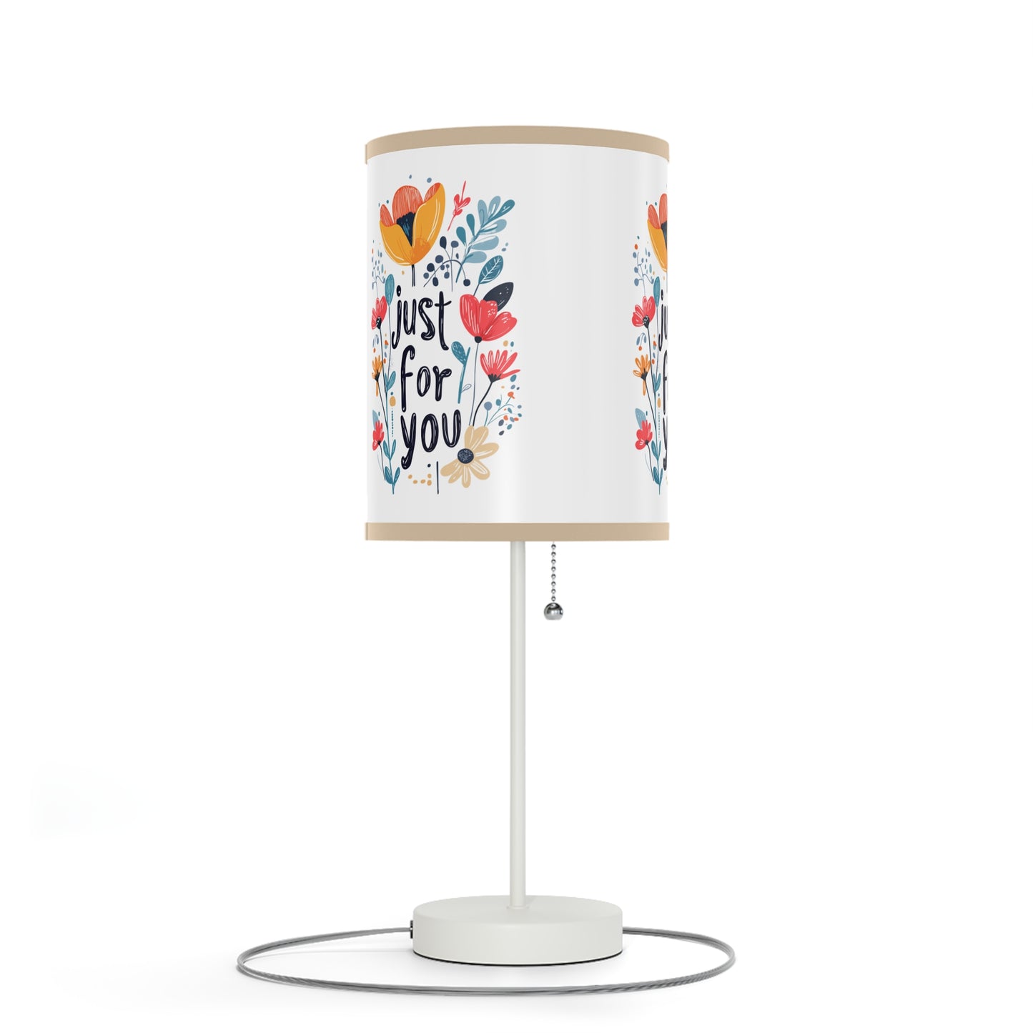 Floral Table Lamp - "Just For You" Design - Gift - Lamp on a Stand, US|CA plug - Table Lamps