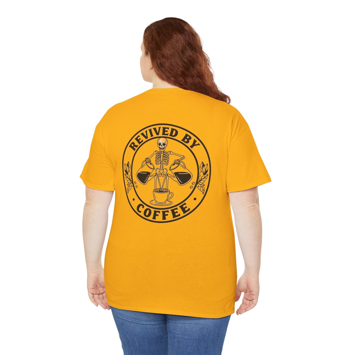 Revived by Coffee Unisex Heavy Cotton Tee - Perfect for Coffee Lovers