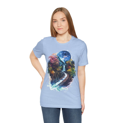 Classic and Unisex T-Shirt with 3D Watercolor design - Lightweight Fabric Tee