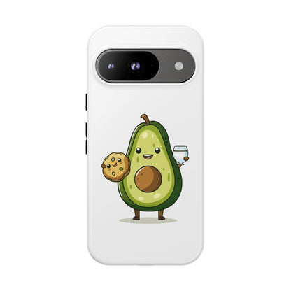 Tough Cases with Cute avocado cartoon character for iPhone, Samsung, and Google case