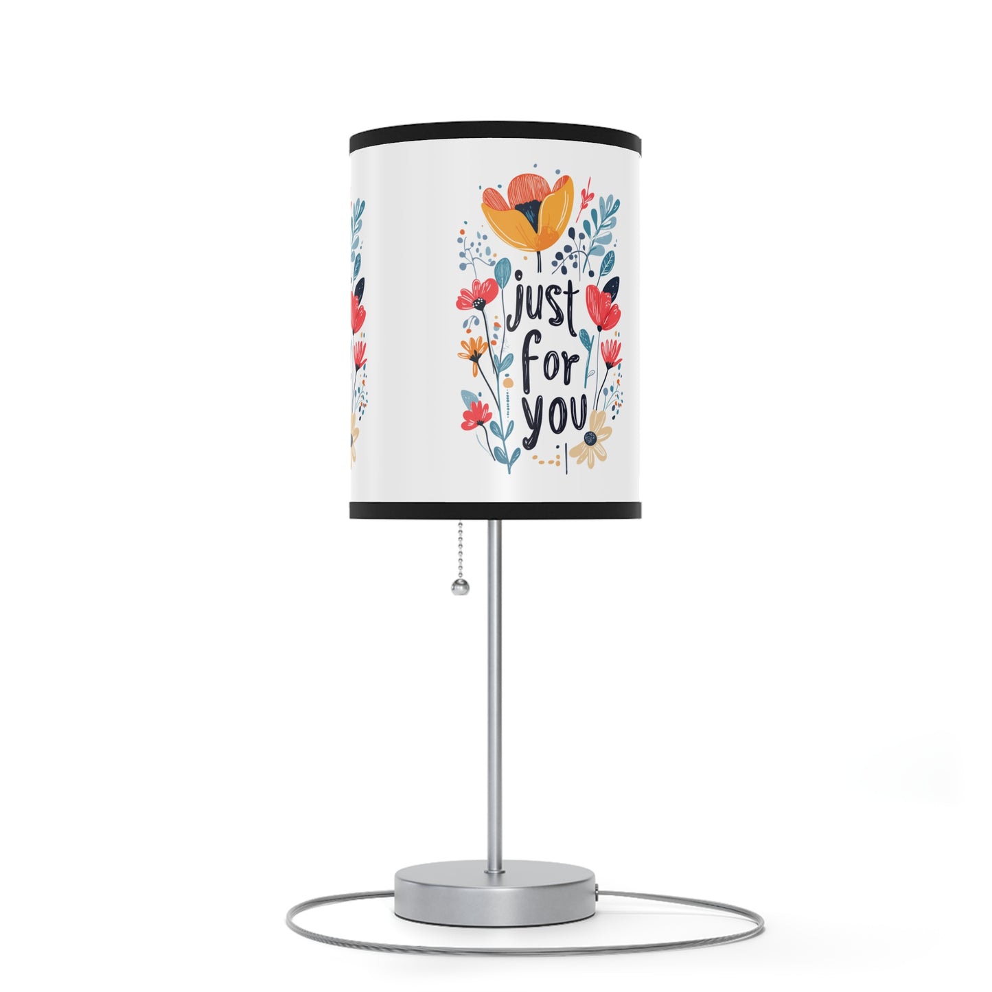 Floral Table Lamp - "Just For You" Design - Gift - Lamp on a Stand, US|CA plug - Table Lamps