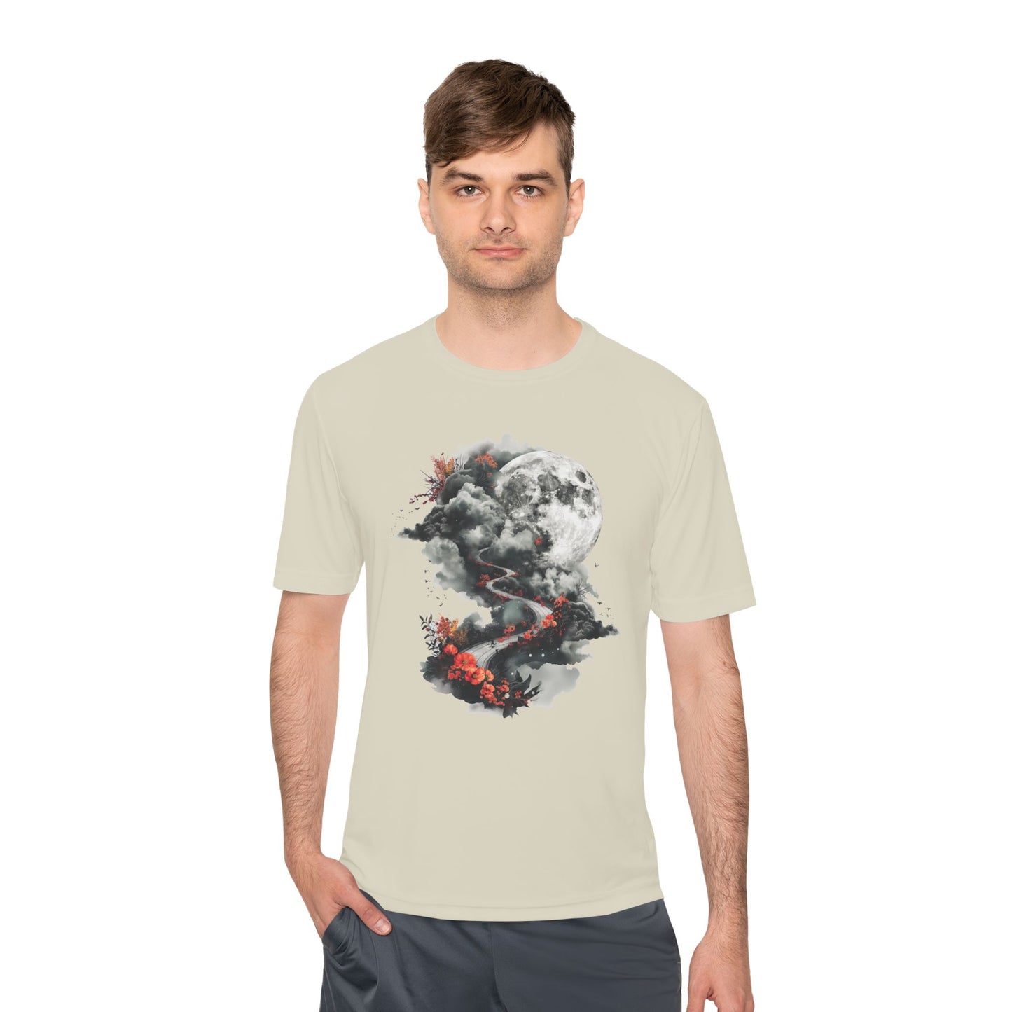 Unisex Wicking Tee Shirts - Beautiful Road Going up to Space T-shirt