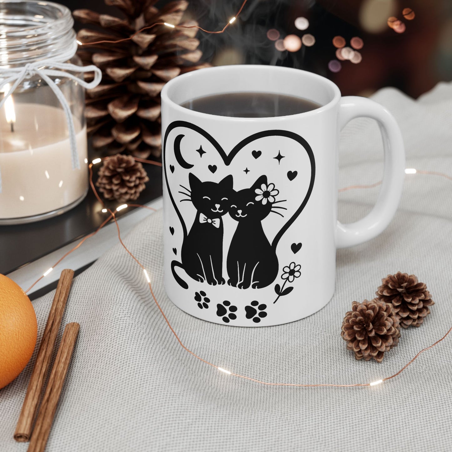 Cute Cat Lover Ceramic Mug - 11oz & 15oz - Perfect for Home & Office