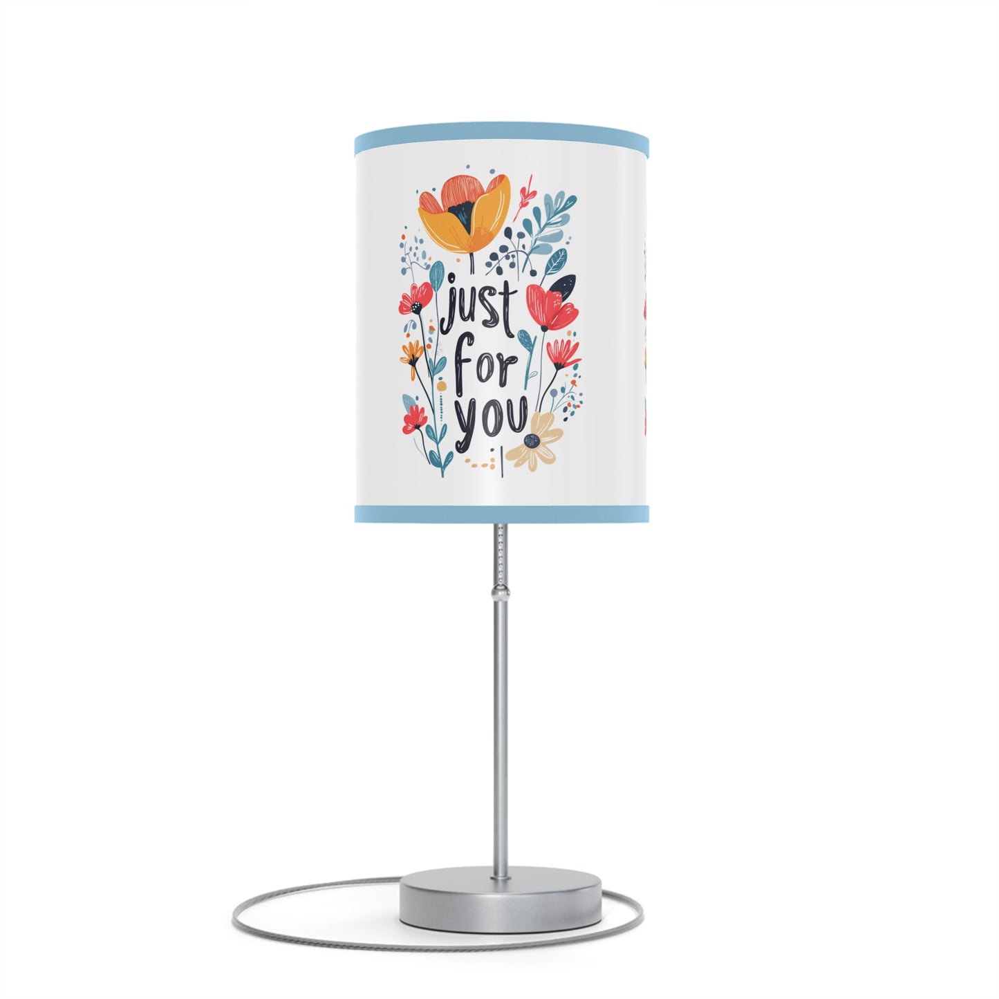 Floral Table Lamp - "Just For You" Design - Gift - Lamp on a Stand, US|CA plug - Table Lamps
