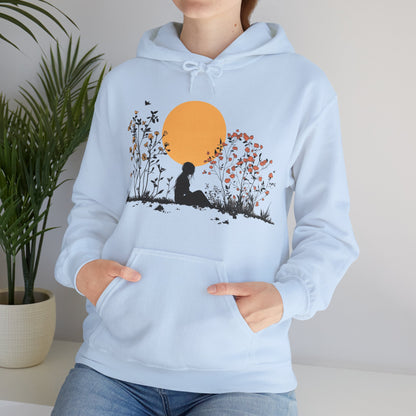 Serene Serenity Unisex Heavy Blend™ Hooded Sweatshirt - Woman & Nature Design Hoodie for Men and Women