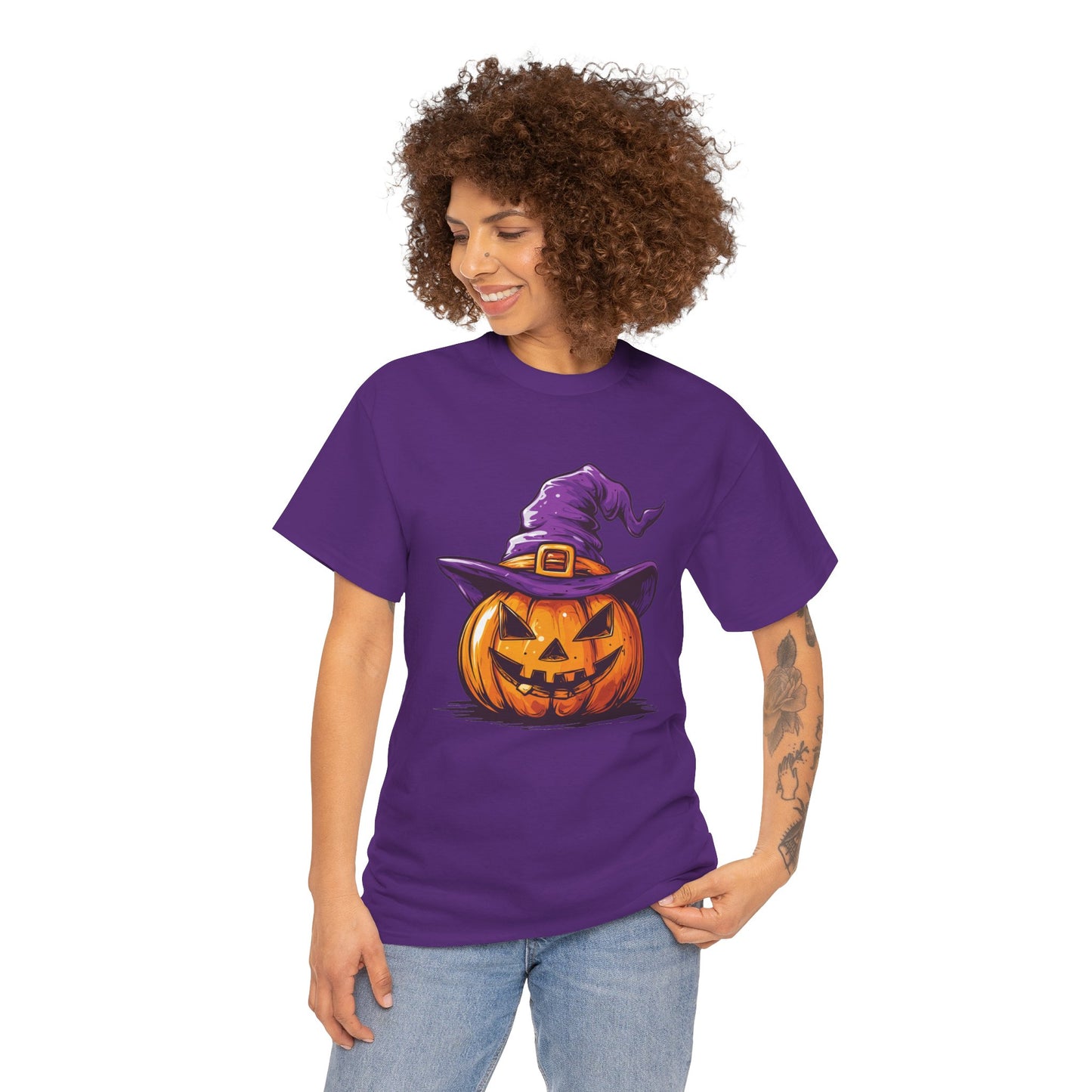 Pumpkin T-shirt - Halloween Tee - Unisex Heavy Cotton Tee - Spooky t-shirt