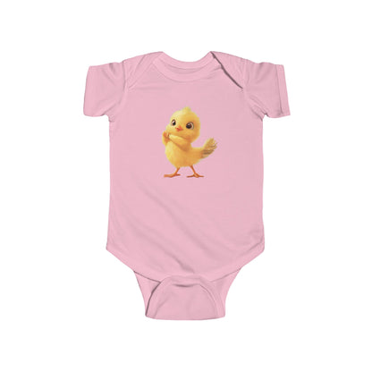 Cute Chick Infant Bodysuit - Adorable Baby Clothing for Spring Celebrations - Infant Fine Jersey Bodysuit