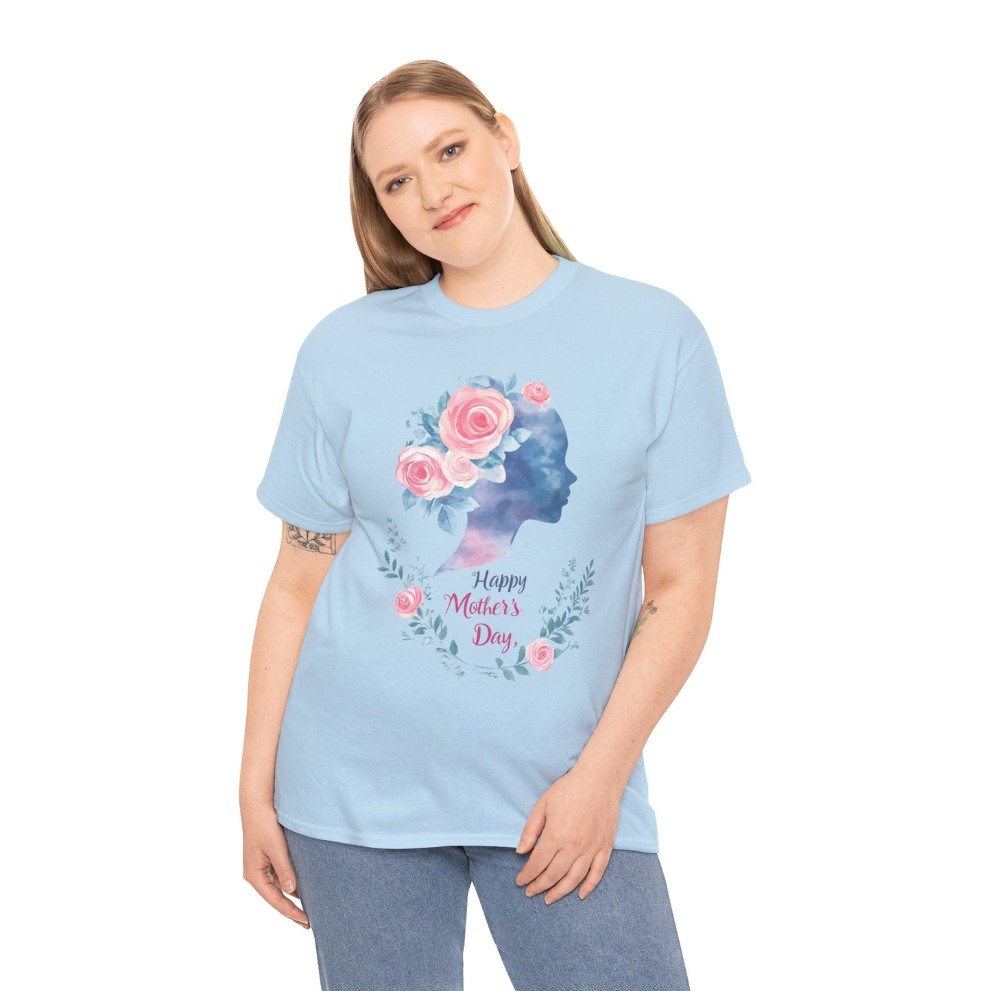 Floral Mother’s Day Heavy Cotton Tee - Gift for Mom
