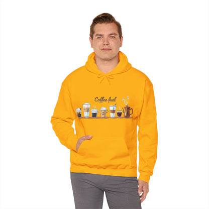 Unisex Heavy Blend™ Hooded Sweatshirt - Coffee Lovers Unisex Hoodie - Cozy Coffee Cups Design Hoodie for Men and Women