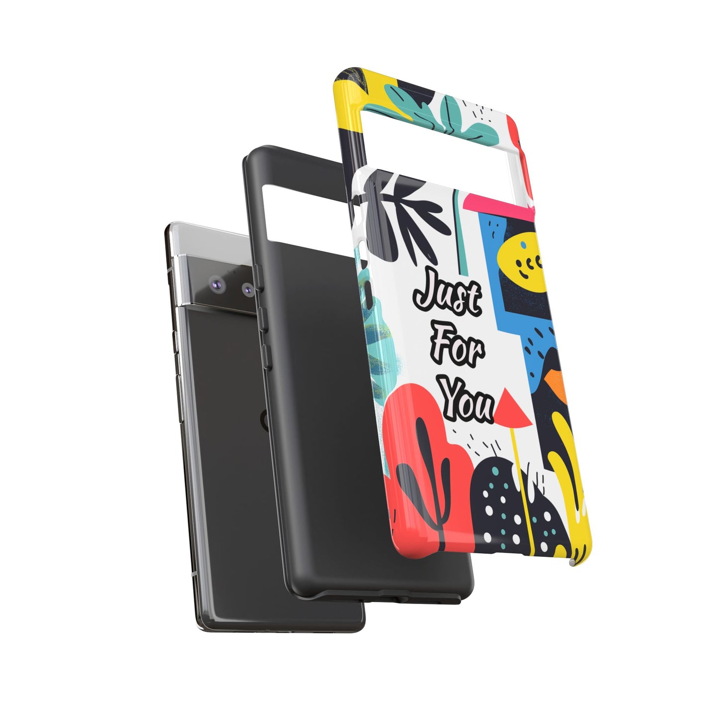 Colorful Phone Case with "Just For You" Design - Fun Gift, Unique Phone Accessory, Vibrant Design, Custom Gift Idea, Personal Touch