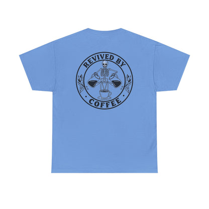 Revived by Coffee Unisex Heavy Cotton Tee - Perfect for Coffee Lovers