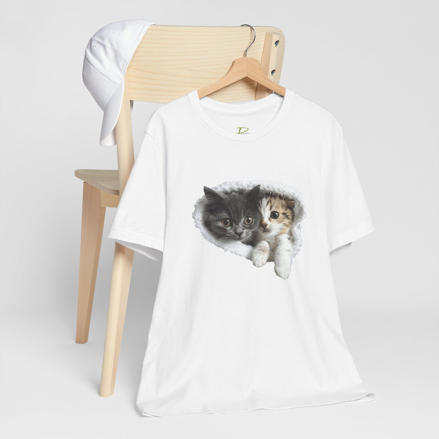 Cute Cats T-shirt for Cat Lovers - Lightweight Fabric Tee