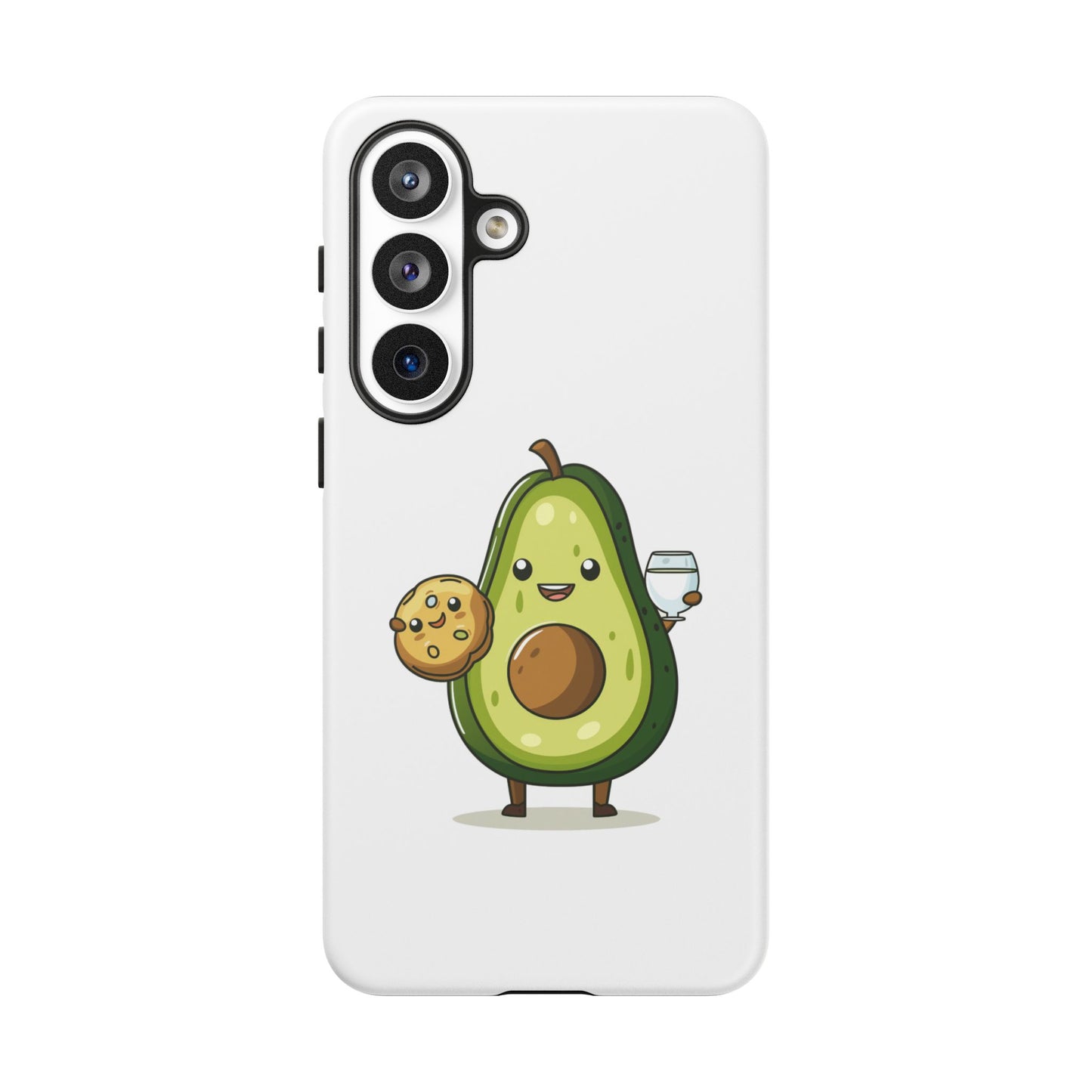 Tough Cases with Cute avocado cartoon character for iPhone, Samsung, and Google case