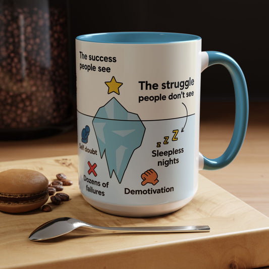Motivational Coffee Mug - The Success People See, The Struggle Don’t See - Gift - Graduation Gift - Hardworking Professionals Gift