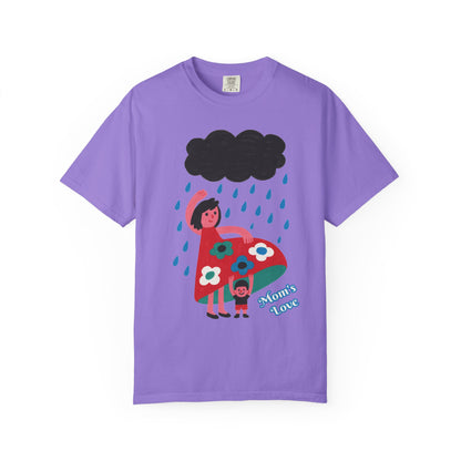 Colorful Rainy Day Unisex T-Shirt - Whimsical Design Featuring Flowers & Clouds - Mother's day Gift - Birthday Gift
