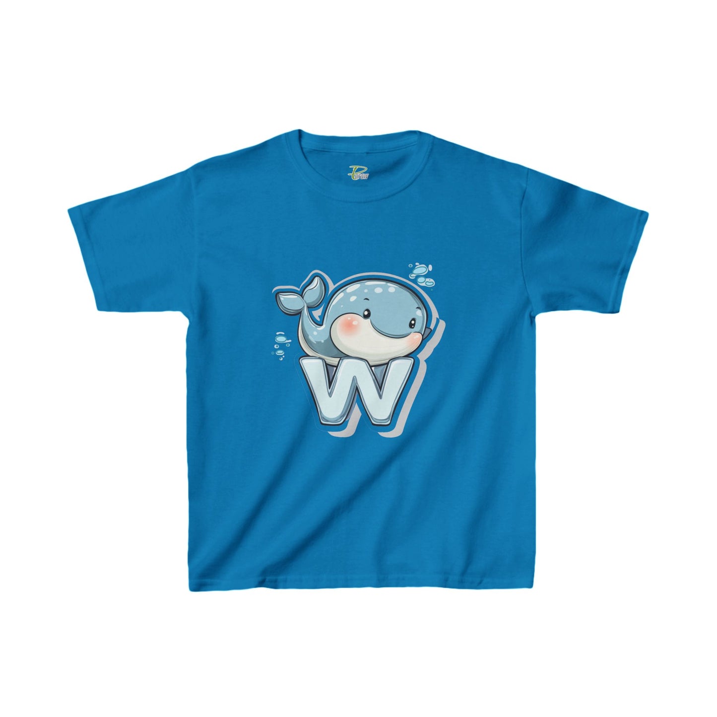 Youth Heavy Cotton™ Tee - Unisex Cute Cartoon Whale Design T-Shirt
