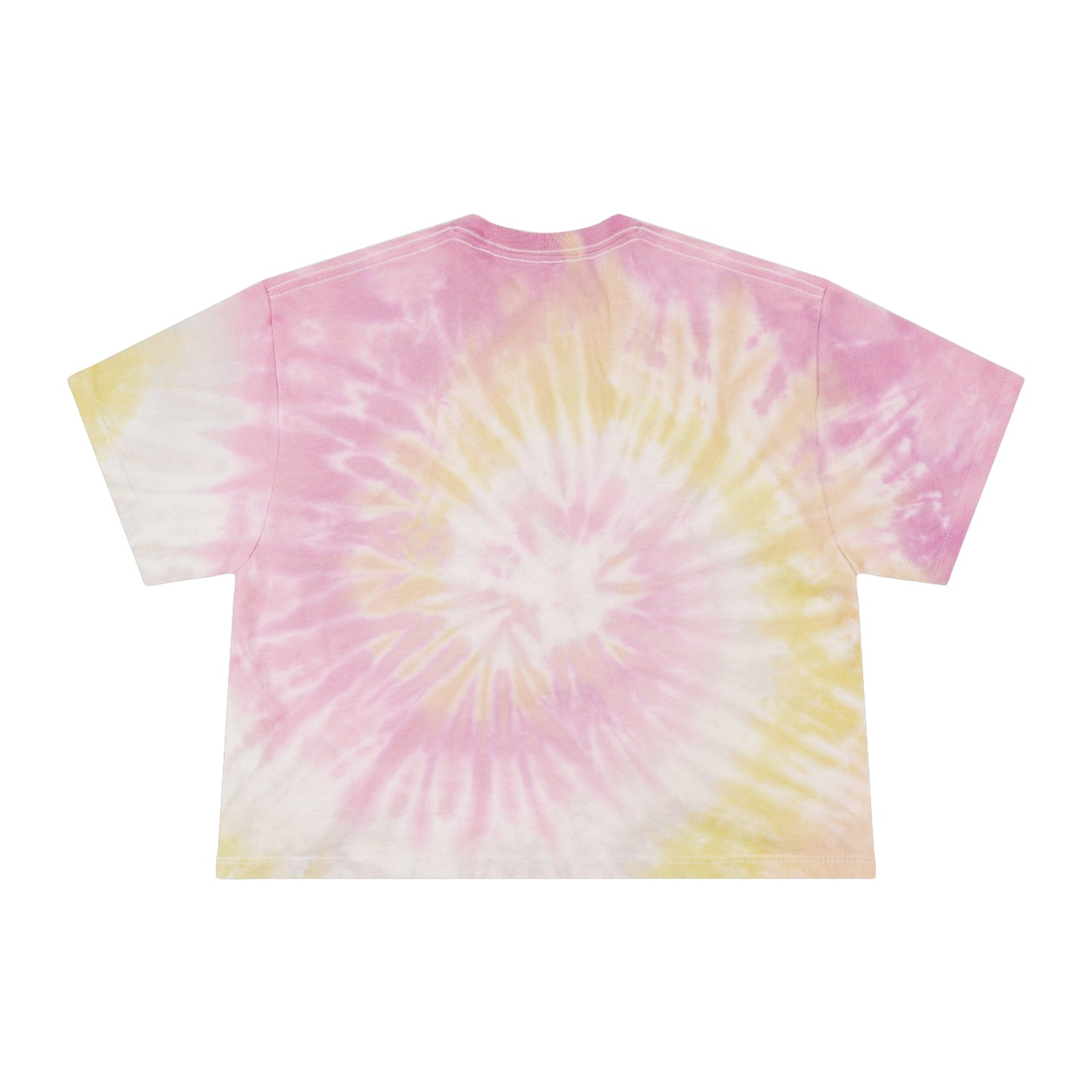 Beautiful Watercolor Floral Tie-Dye Crop Tee - T-Shirt for Women