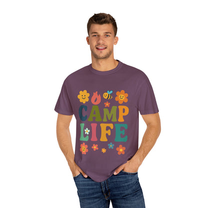 Camp Life Unisex Garment-Dyed T-Shirt - Fun and Colorful Outdoor Vibes