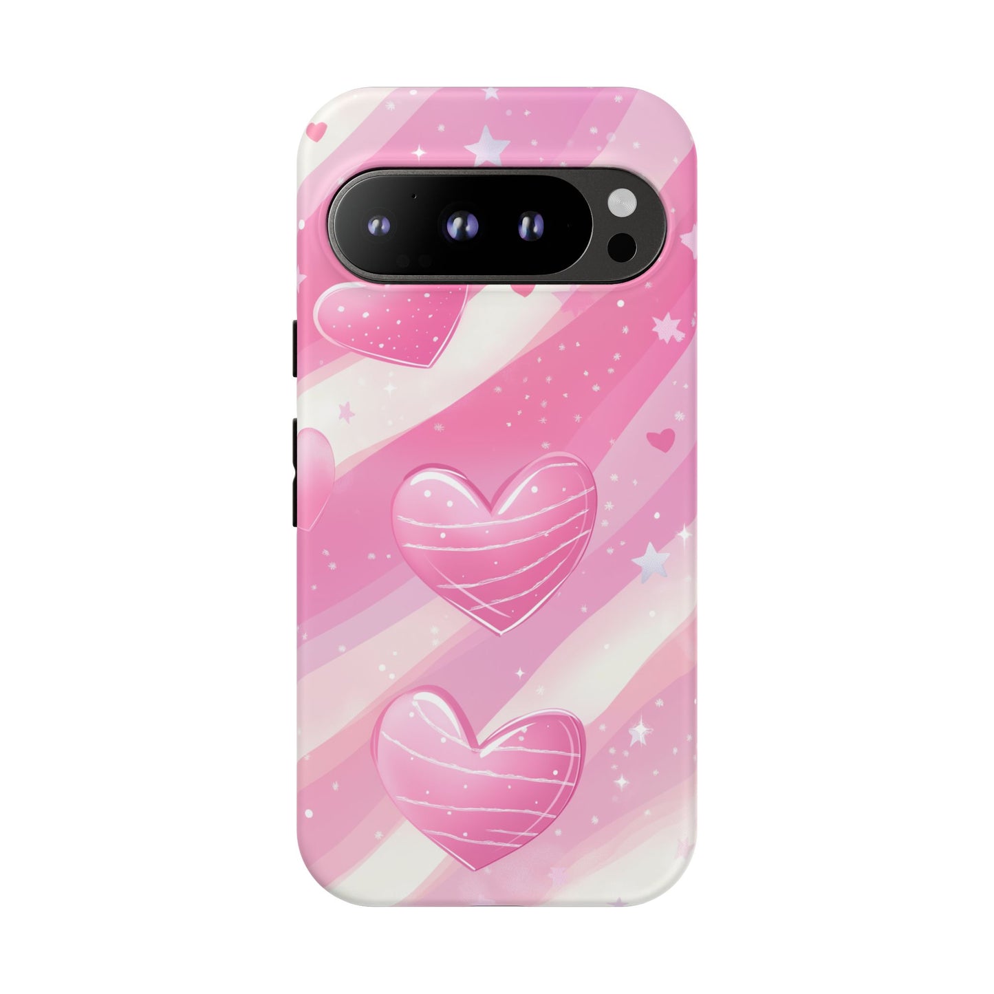 Pink Hearts Phone Case - iPhone, Samsung, and Google case