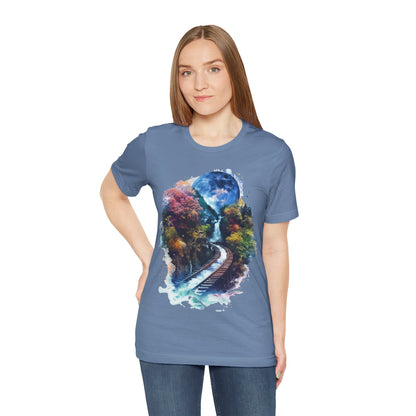 Classic and Unisex T-Shirt with 3D Watercolor design - Lightweight Fabric Tee