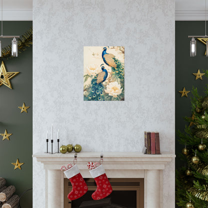 Matte Vertical Peacock Poster