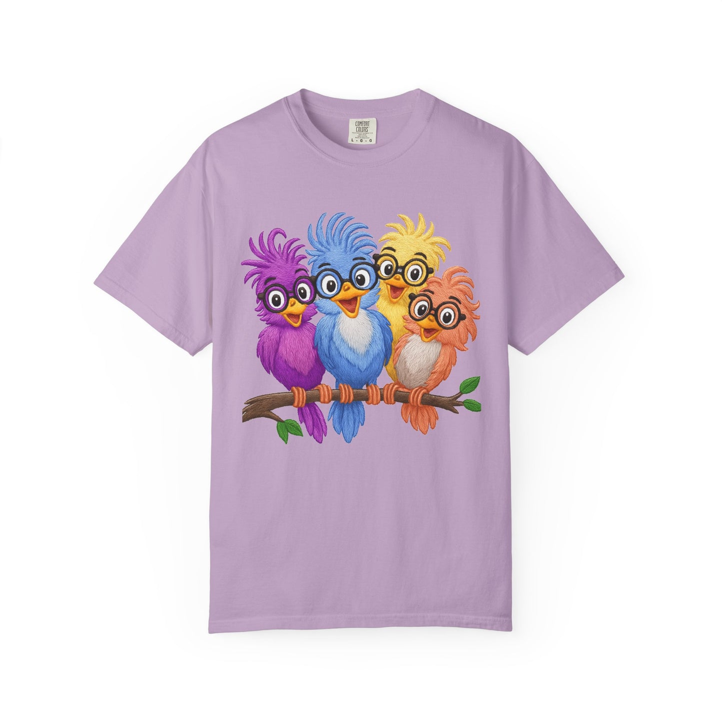 Colorful Bird Friends Women's T-Shirt - Fun & Playful Graphic Tee
