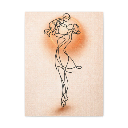 Modern Nursery Wall Art - Minimalist Line Art Mother Baby