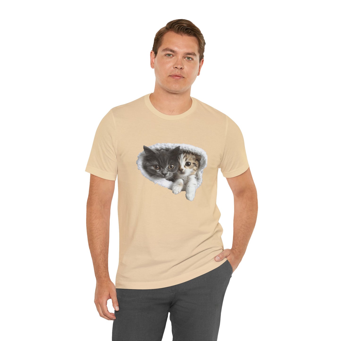Cute Cats T-shirt for Cat Lovers - Lightweight Fabric Tee