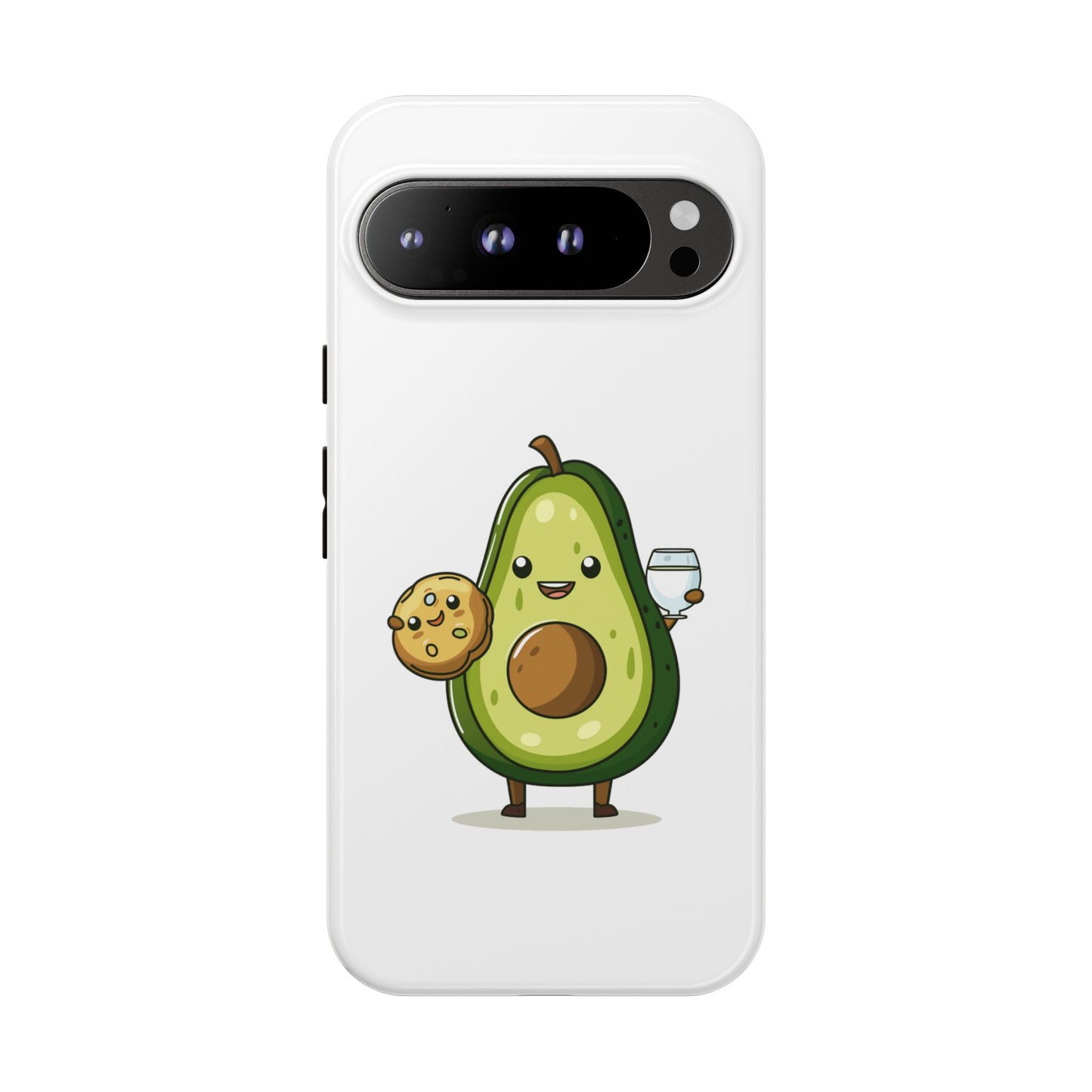 Tough Cases with Cute avocado cartoon character for iPhone, Samsung, and Google case