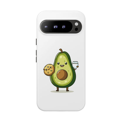 Tough Cases with Cute avocado cartoon character for iPhone, Samsung, and Google case
