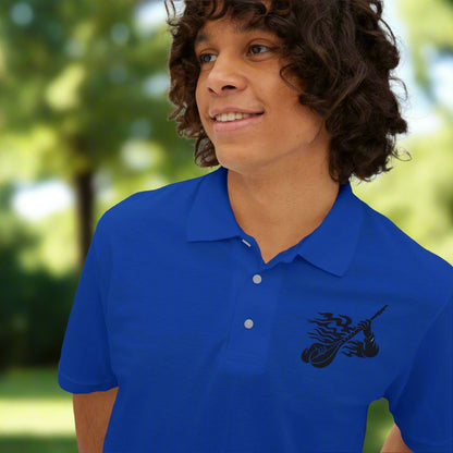 Stylish Men's Polo with Artistic Design, Casual Wear, Gift for Dad, Summer Fashion, Comfortable Polo Shirt
