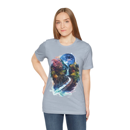Classic and Unisex T-Shirt with 3D Watercolor design - Lightweight Fabric Tee