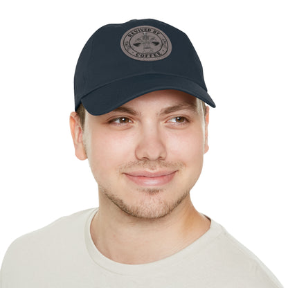 Revived by Coffee Dad Hat with Leather Patch - Perfect Gift for Coffee Lovers