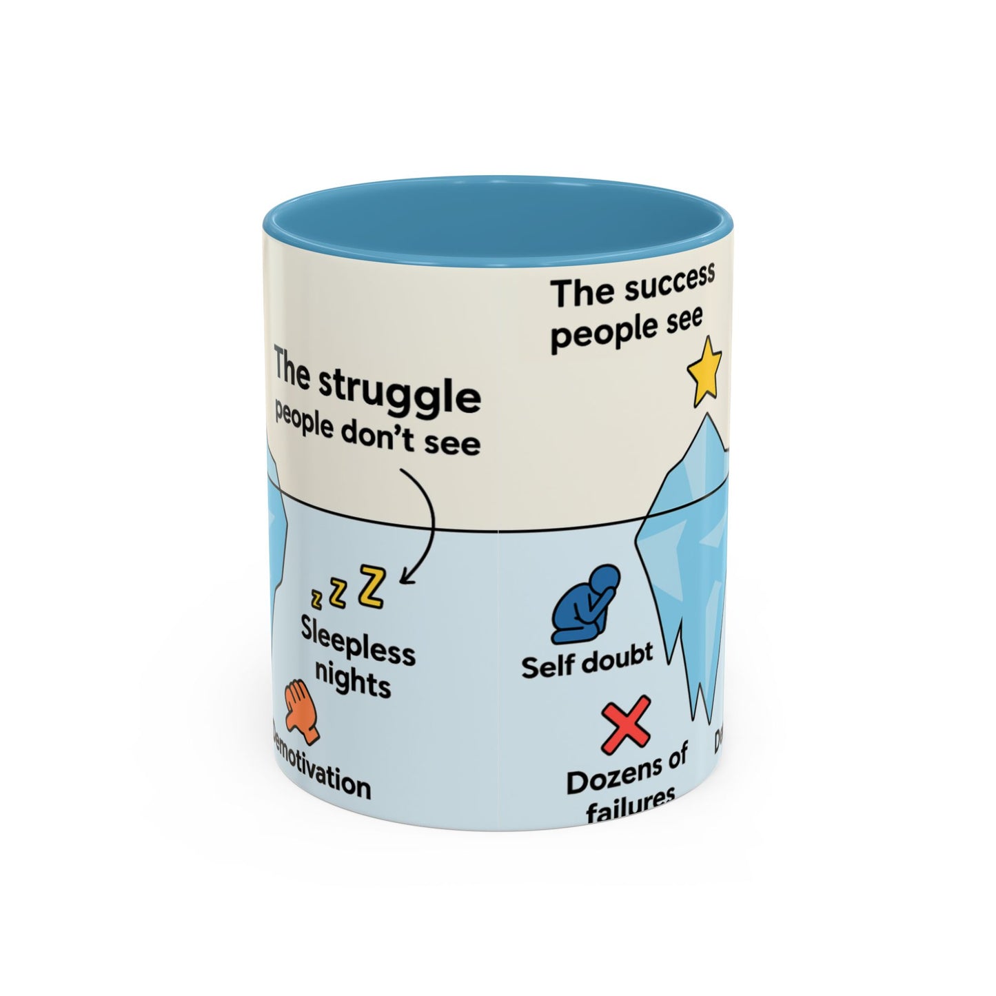 Motivational Coffee Mug - The Success People See, The Struggle Don’t See - Gift - Graduation Gift - Hardworking Professionals Gift