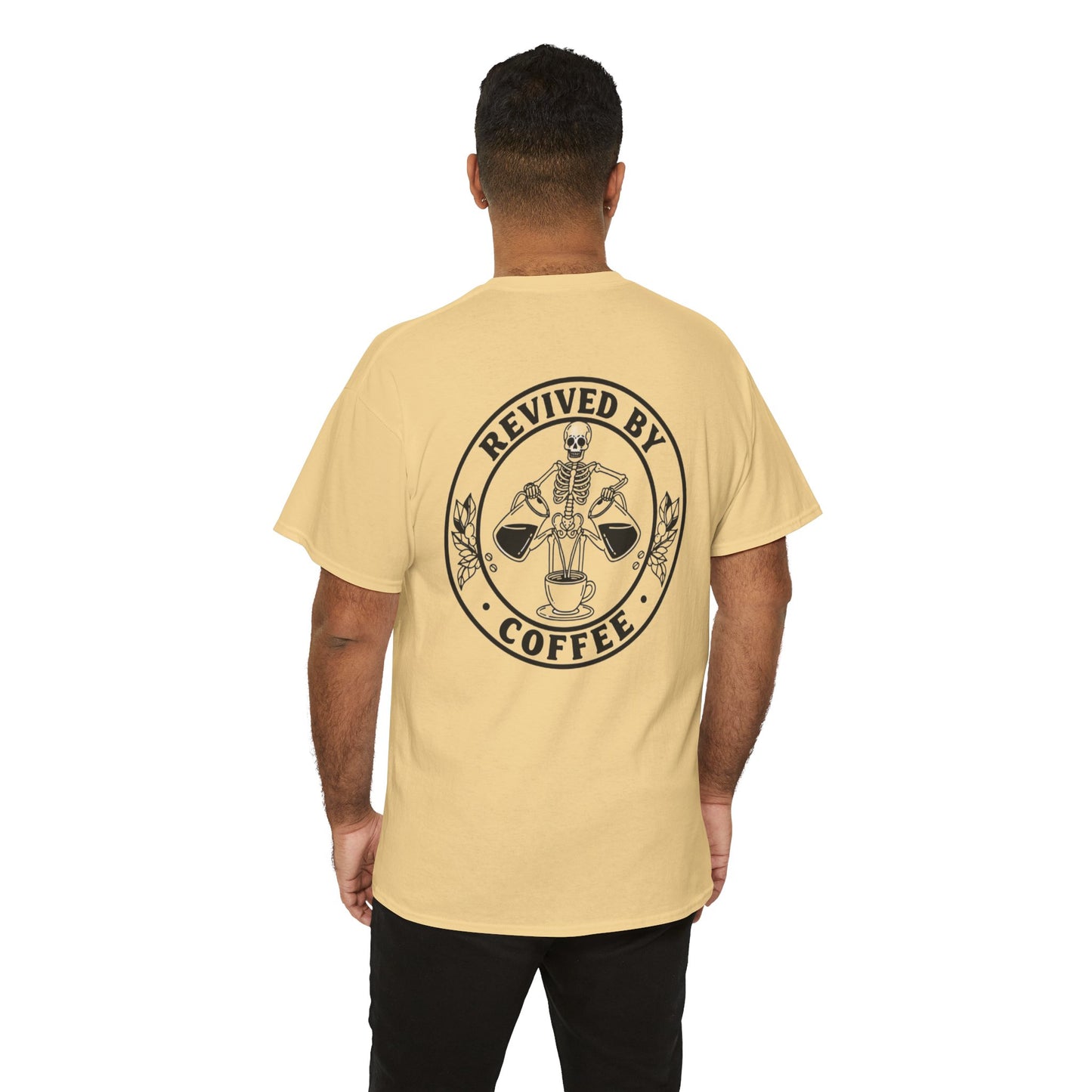 Revived by Coffee Unisex Heavy Cotton Tee - Perfect for Coffee Lovers