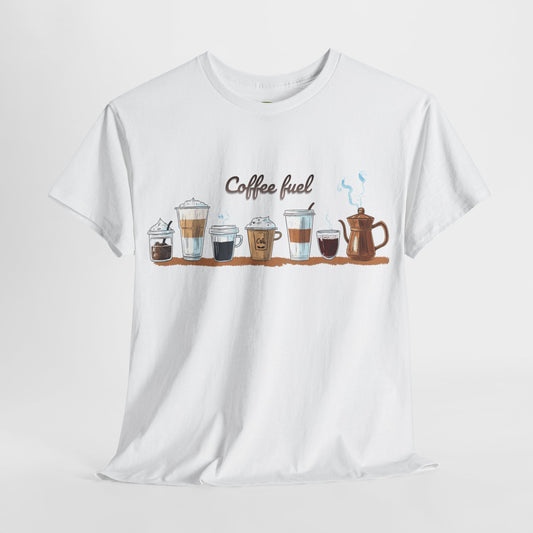 Coffee Cups T-shirt - Unisex Heavy Cotton Tee