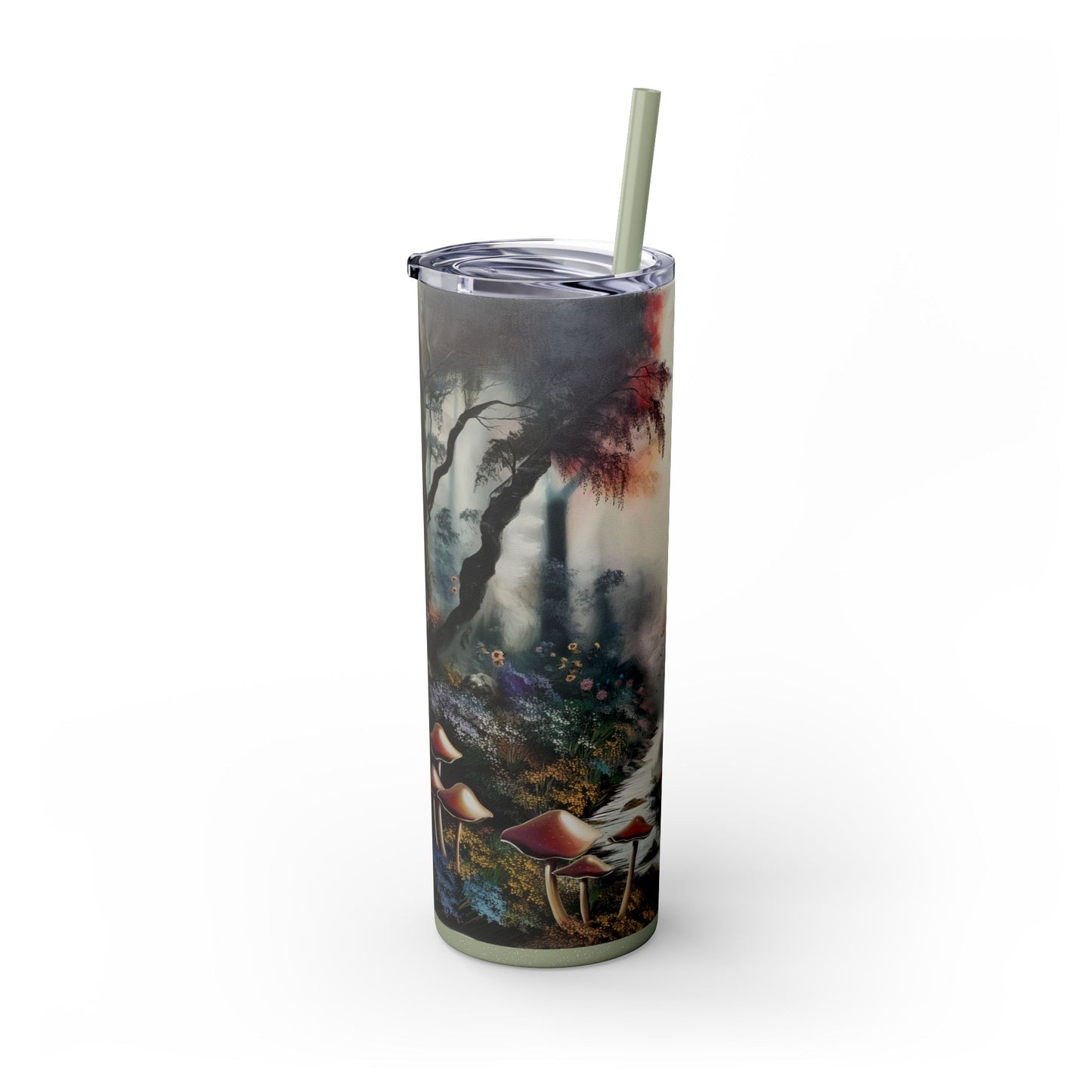 Skinny Tumbler with Straw, 20oz - Forest Insulated Tumbler