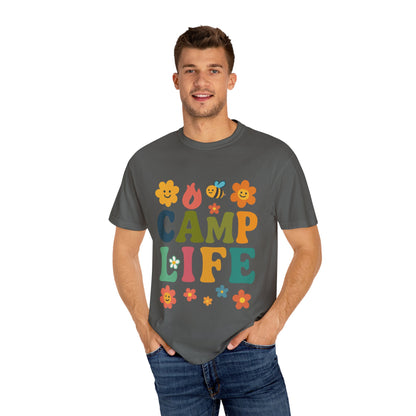 Camp Life Unisex Garment-Dyed T-Shirt - Fun and Colorful Outdoor Vibes