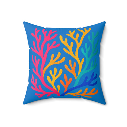 Colorful Coral Design Square Pillow - Cozy Home Accent
