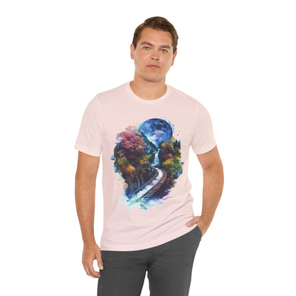 Classic and Unisex T-Shirt with 3D Watercolor design - Lightweight Fabric Tee