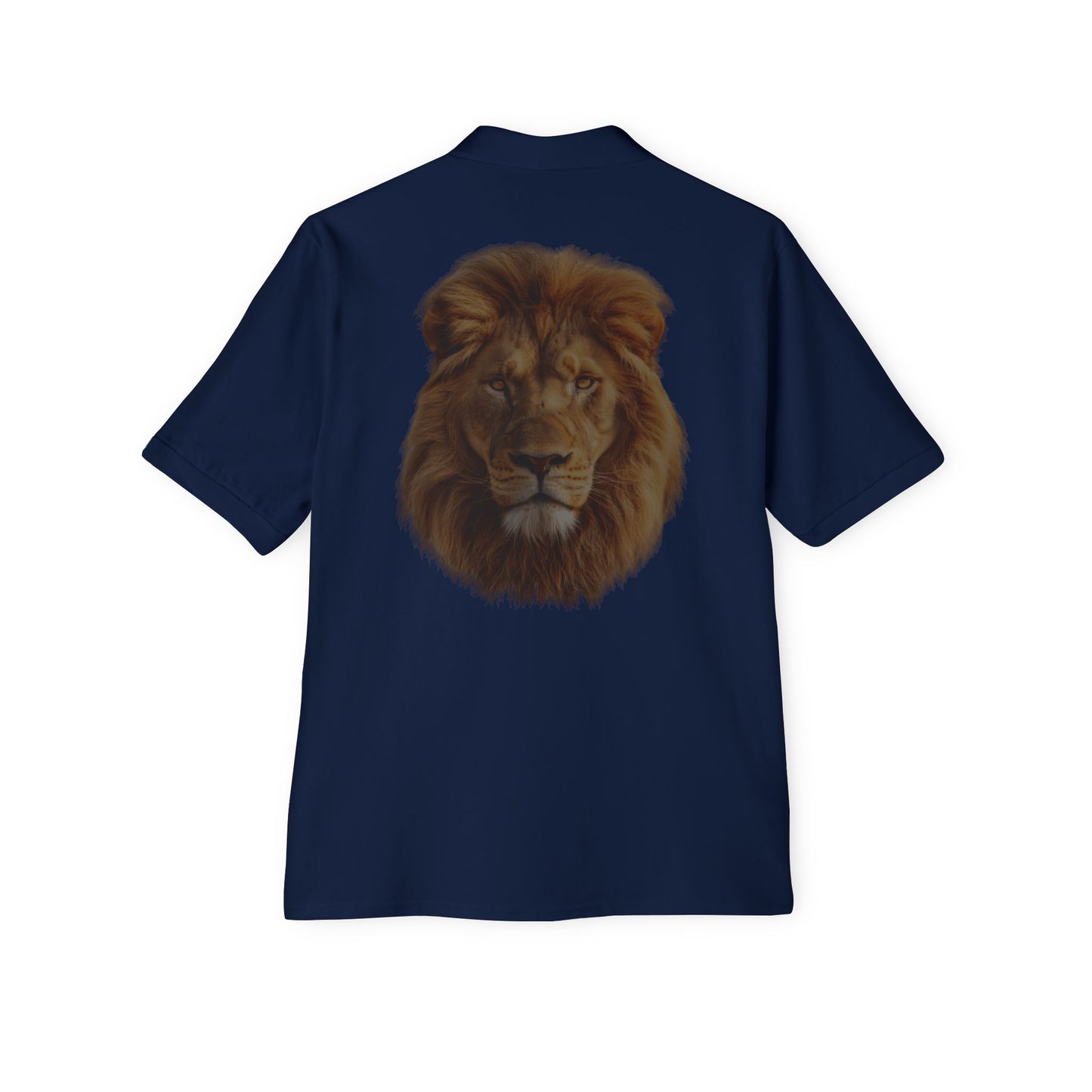 Men's Polo Striking Lion Design