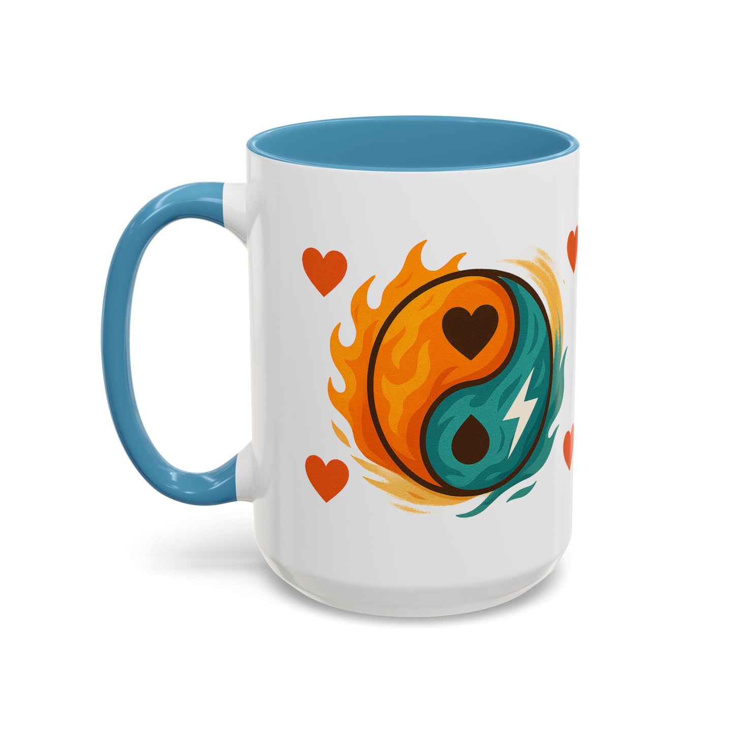 Bold Yin Yang Accent Coffee Mug – 11oz & 15oz – Perfect for Coffee Lovers