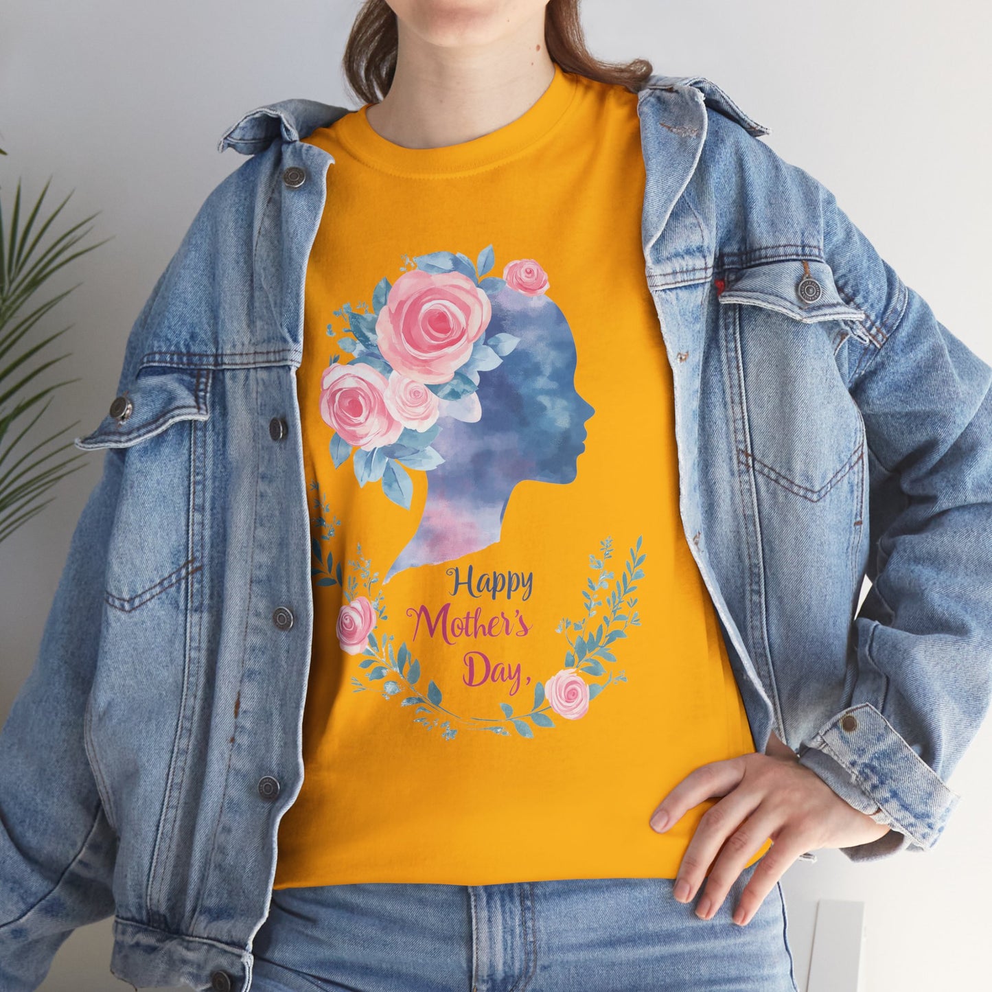 Floral Mother’s Day Heavy Cotton Tee - Gift for Mom
