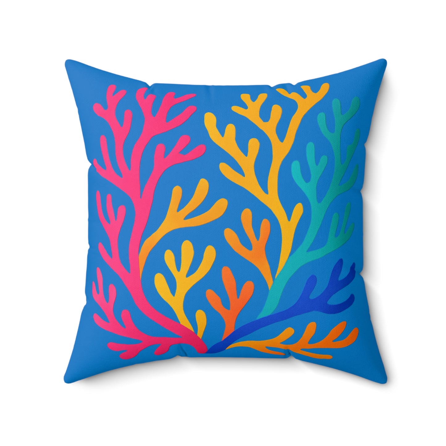 Colorful Coral Design Square Pillow - Cozy Home Accent